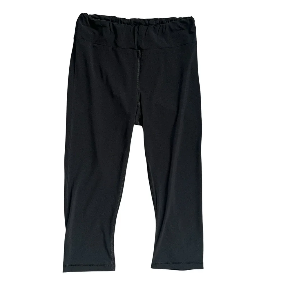 Sweaty Betty Womens Black Capri Leggings Size Small Rear Zipper Pocket